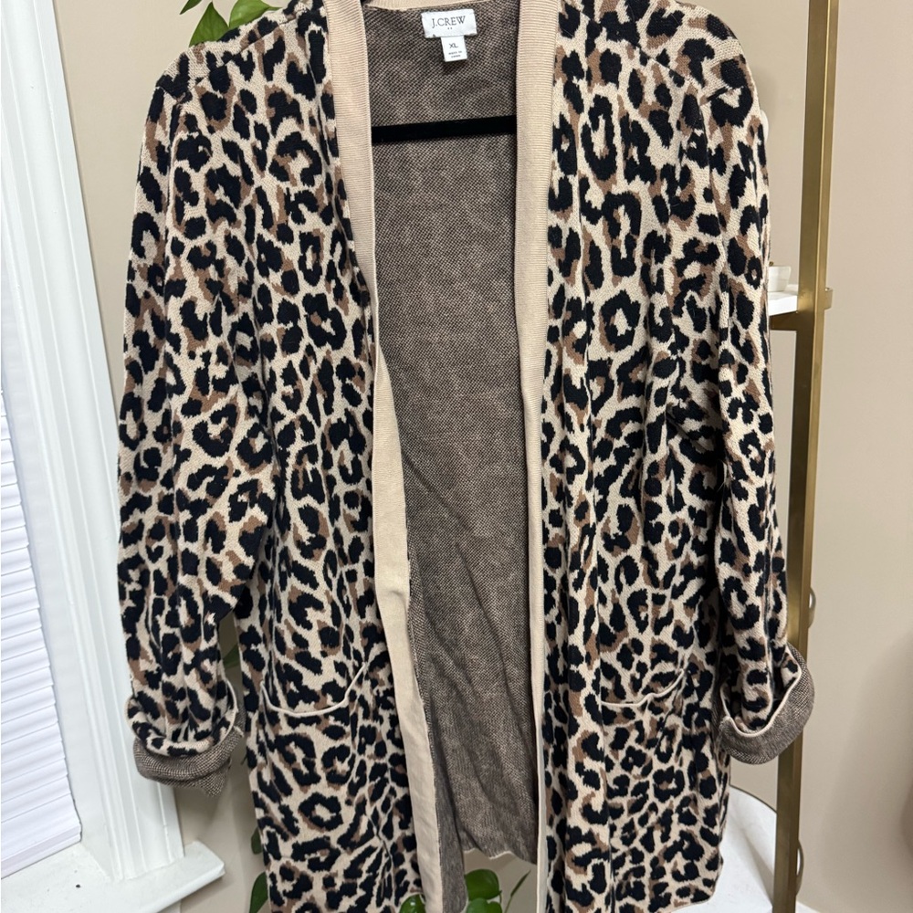 J. Crew Animal Print Women's cardigan